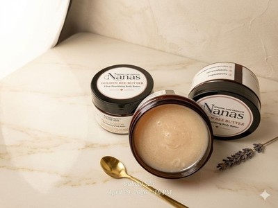 Nanas Golden Bee Butter Ultra-Nourishing Organic Body Butter Honey Vanilla 4 oz