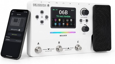 GE100Pro Guitar Multi-Effects Pedal 3.5'' Screen AI Tone Assist Audio Separator