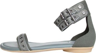 Calvin Klein JEANS DAMEN Leder Schuhe LAYLA Sandalen Sandaletten Pantoletten