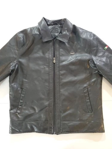 AC Luxury Collection Men’s Black Leather Jacket Size Large Made In Italy video thumbnail