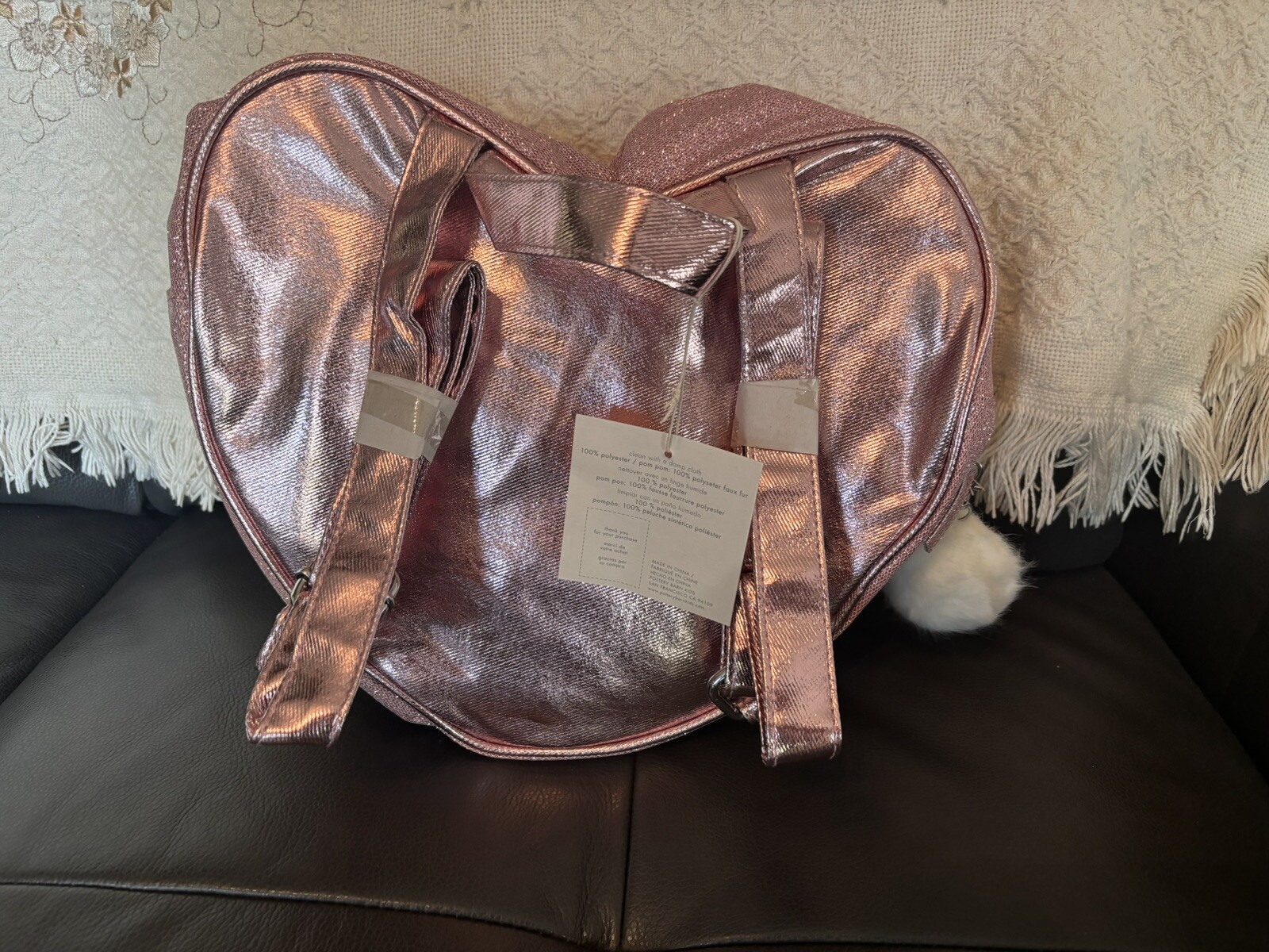 PONY Disney Scuola Ceramica Fienile Rosa Glitter Mini Zaino Pre K Borsa Bambina Principessa.