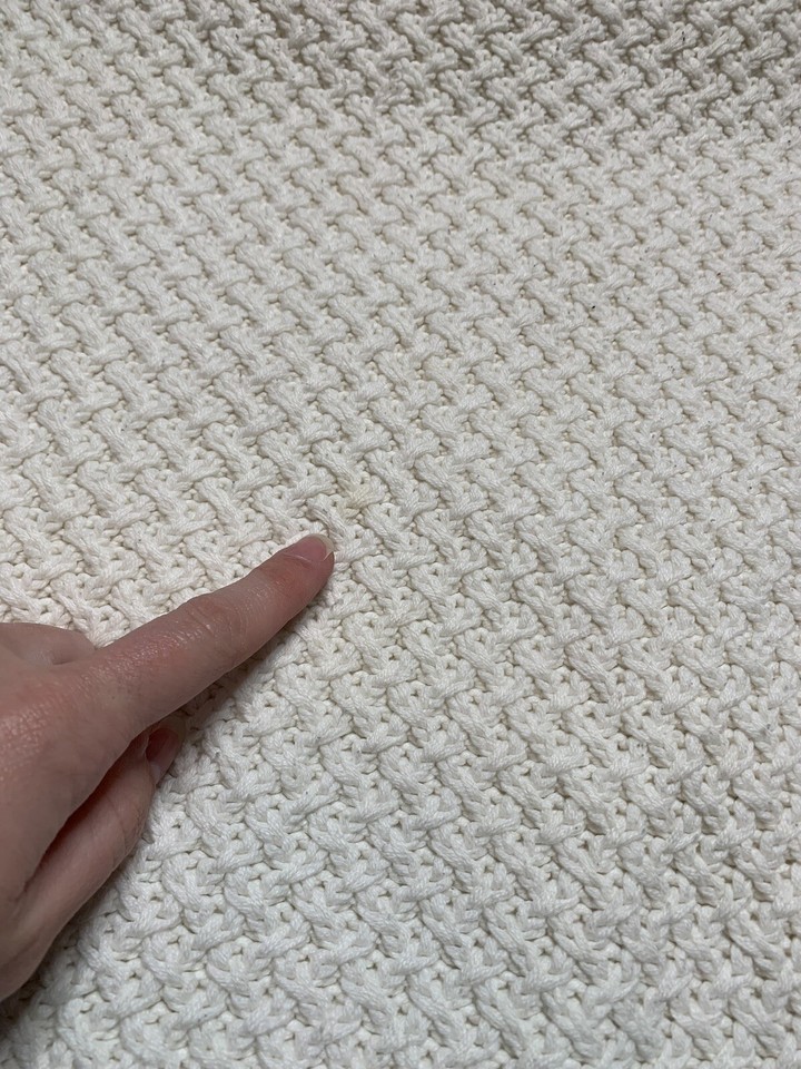 Pottery Barn Woven Knit Off White Ivory Pillow Cover Case 18x18 Zip