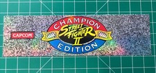 Street Fighter II Champion Arcade Marquee 1.75x6.5  Sticker Holographic Vinyl