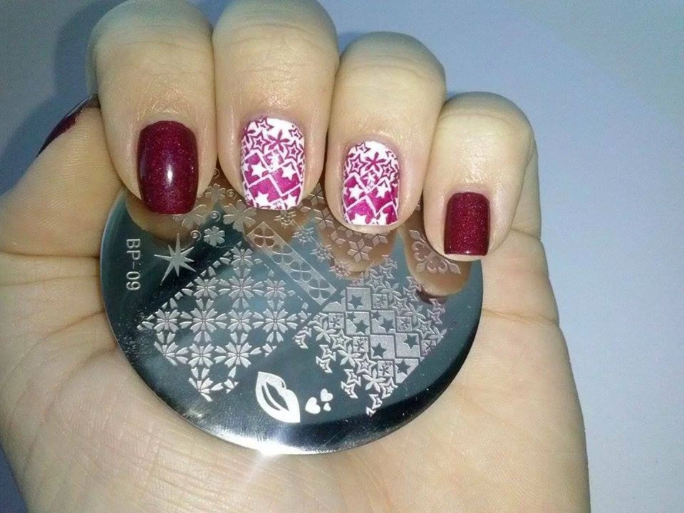 Kit raspador estampado placa imagen plantilla arte en uñas patrones mezclados BP 09 Foto 3 de 4