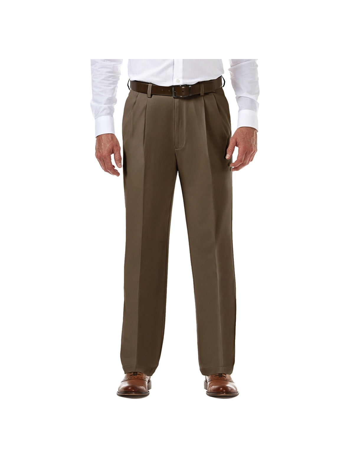 HAGGAR Мужские бежевые прямые брюки стрейч без защипов 34 X 34 2290₽