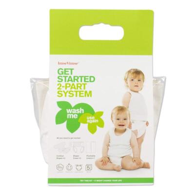 ImseVimse Stoffwindel Starter Set 5tlg. (2 Stoffwindeln 2 Überhosen Windelvlies)