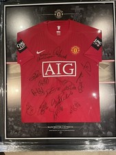 Manchester United signed 2009 League Cup winners shirt Ronaldo Sir Alex