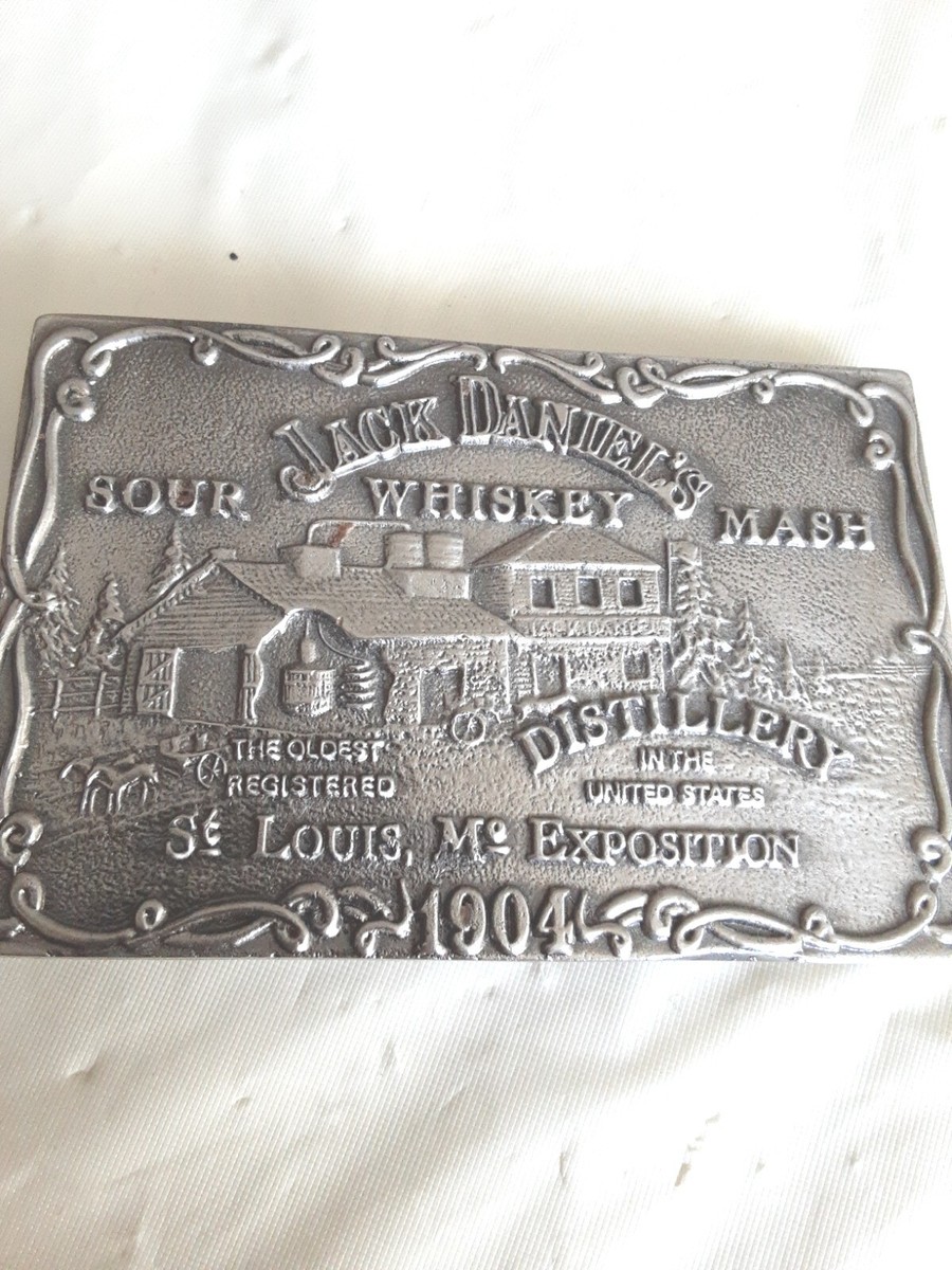 Vintage JACK DANIELS BELT BUCKLE 1904 ST LOUIS MO EXPOSITION  display picture 1