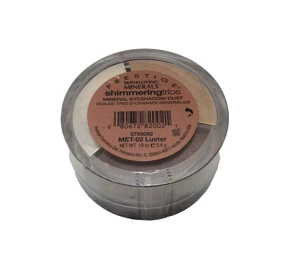 Lot 3 Prestige Minerals Shimmering Trios Eye Shadow Dust MET-02 Luster