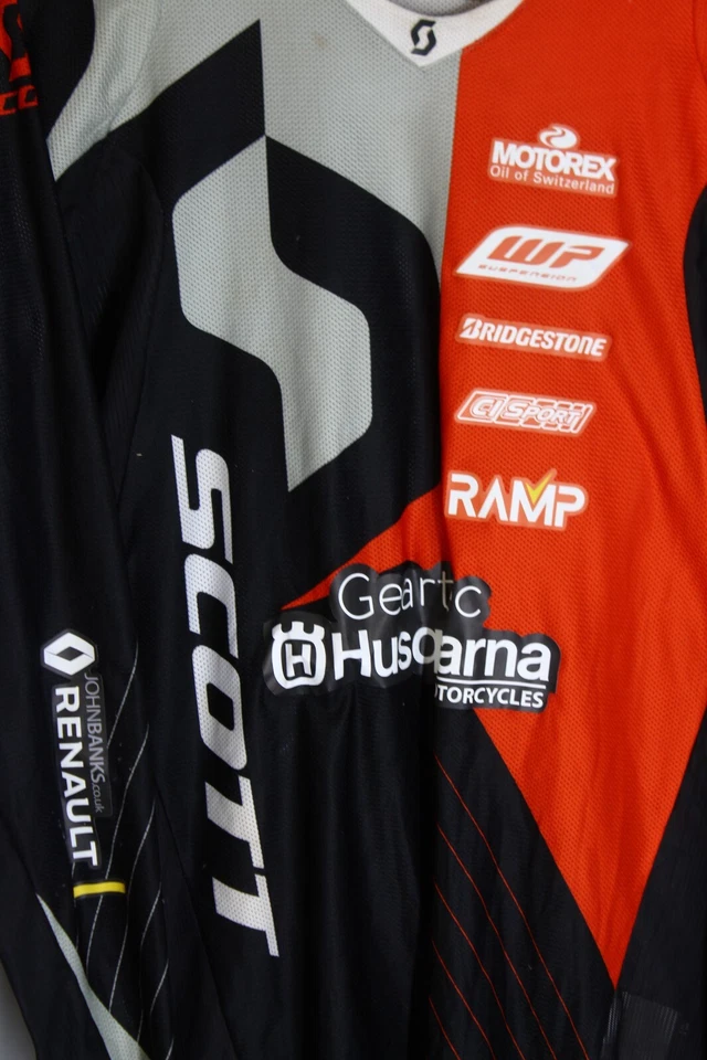 ELLIOTT BANKS-BROWNE MOTOCROSS JERSEY SHIRT LONG SLEEVE SIGNED #44 SIZE S SCOTT - Image 3 of 4