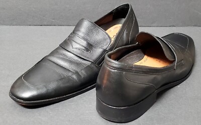 Cole Haan Slip On Black Leather Loafers w/ special leather  display picture 1