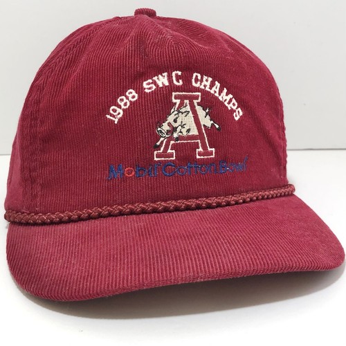 Vtg Arkansas Razorbacks SWC 1988 Hat 