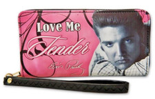 Elvis Presley Wallet Gift 7.5"X4"  Zippered Wristlet Licensed Product NEW