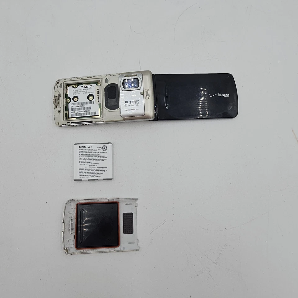*RARE* Casio Exilim Flip Phone Digital Camera Phone C721 Tested Read Description - Image 2 of 4