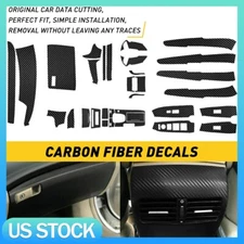 29PCS/Set Car Interior Carbon Fiber Decal Trim Kit For 2008-2012 Honda Accord