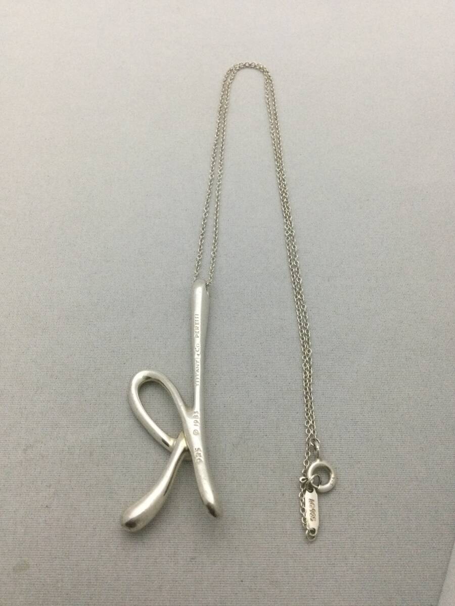 TIFFANY&Co. Initial Large K Necklace Silver 925 #283 | eBay