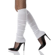 White Leg Warmers Fancy Dress Gothic Halloween Accessories Socks Neon