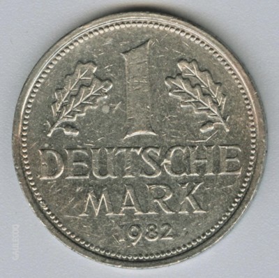 GERMANY - 1982 'D' 1 DEUTSCHE MARK (FEDERAL REPUBLIC - WEST