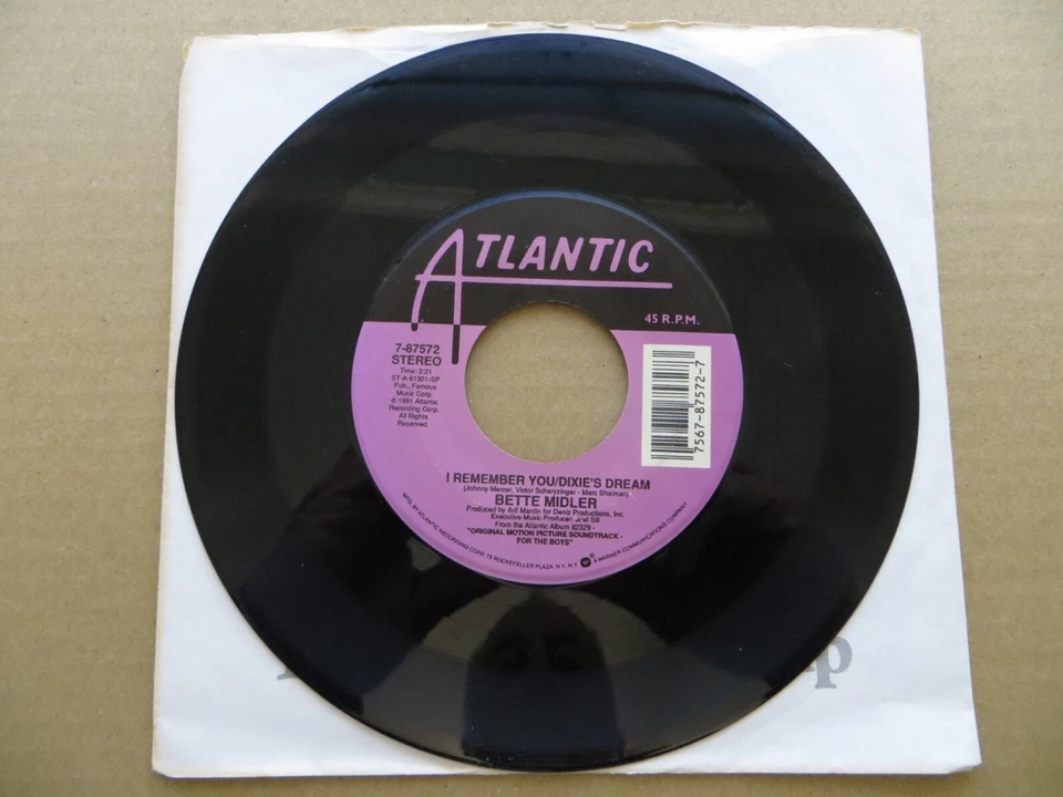 Bette Midler – Every Road Leads Back To You - 1991 - Atlantic 7-87572 7" Single - Image 4 of 4