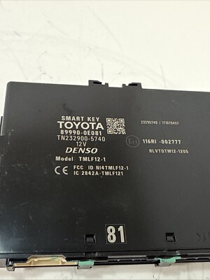 2017 TOYOTA HIGHLANDER SMART KEY CONTROL MODULE OEM 89990