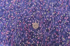 100 Cotton Fabric Marcus Abstract Flower Design on Navy- By the Yard