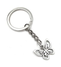 Butterfly Hollow Butterfly Keyring Swarm Silver Pendant Chain