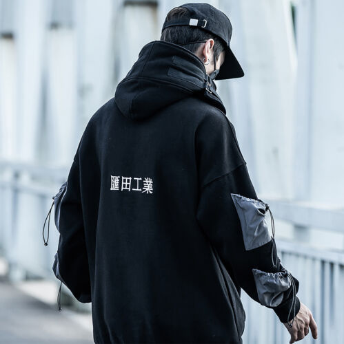 Niepce Cyberpunk Techwear Sudadera con Capucha Hombres Ropa de Calle Japonesa Ropa - Imagen 10 de 17