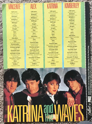 KATRINA & THE WAVES ~ 1985 Full page UK magazine poster