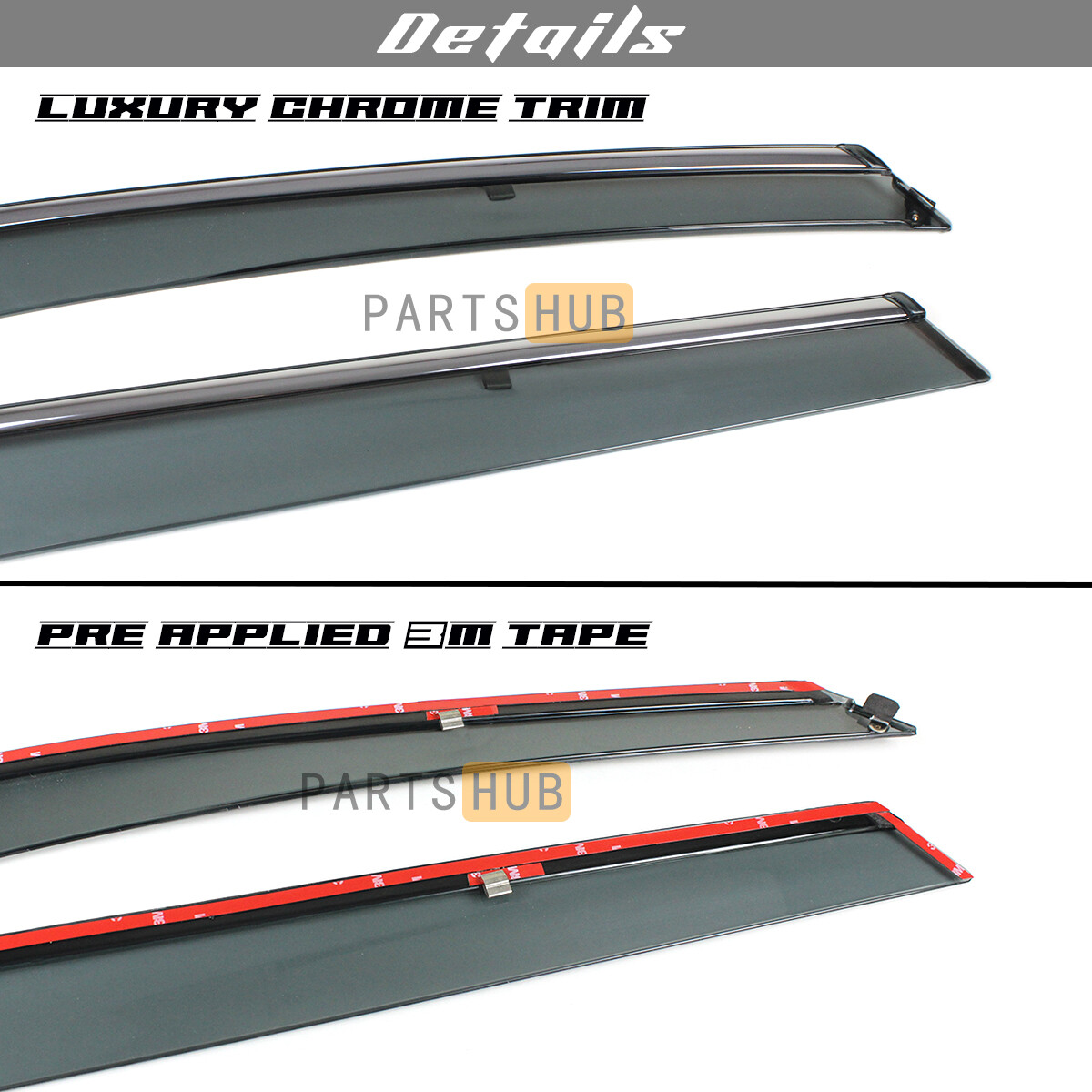 For 2016-2021 Mazda CX-9 CX9 Chrome Trim Smoked Tinted Window