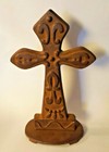 METAL STANDING CRUCIFIX STATUE Jesus Christ Christian Unique BEAUTIFUL 7" — photo 1