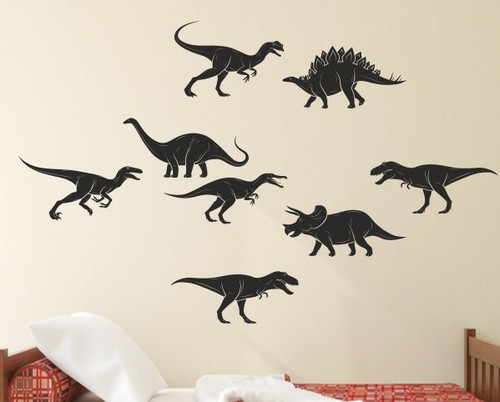 Ocean Gift Dinosaurier T-Rex Aufkleber 2 Stück – 20x20 Cm, Realistisch, Wasserfest, Für Auto & Wand
