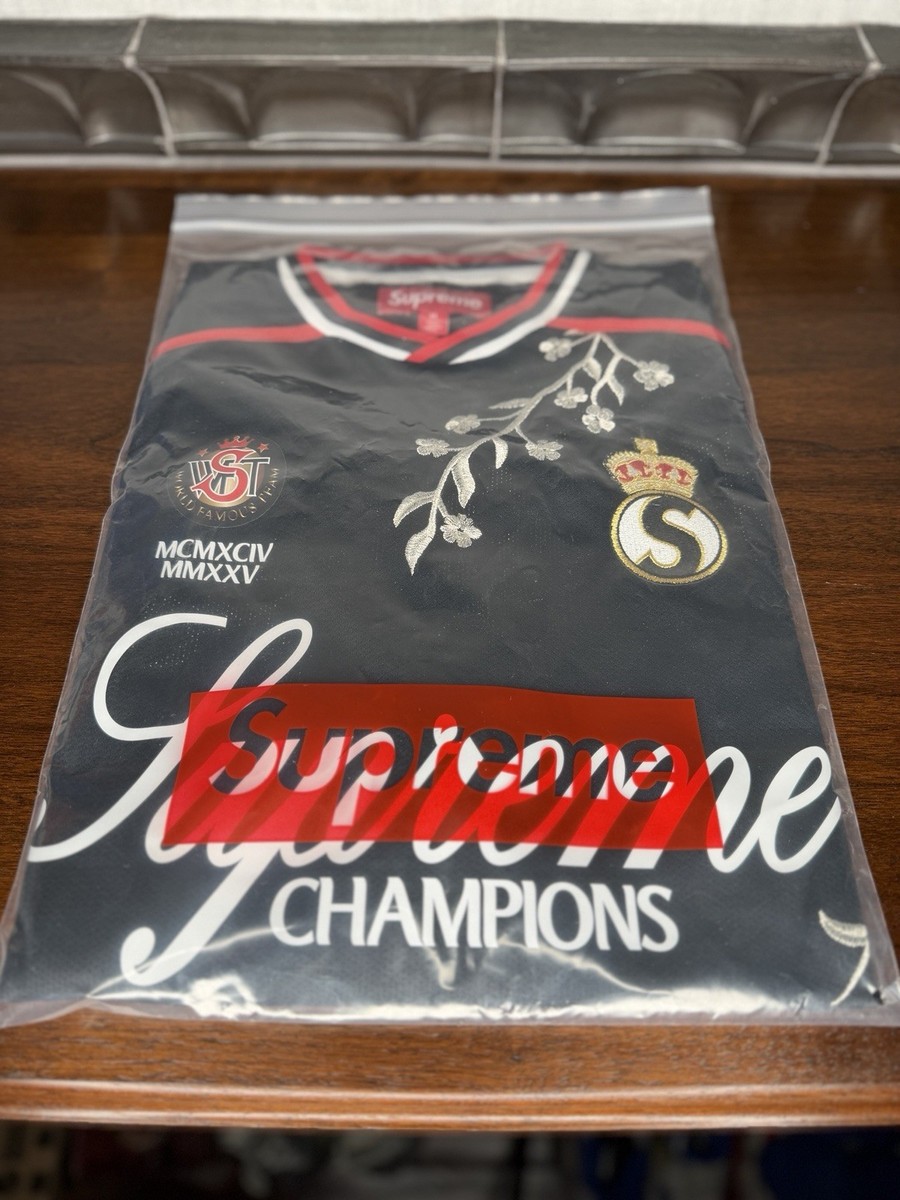 Supreme Floral Soccer Jersey Black Size M | eBay