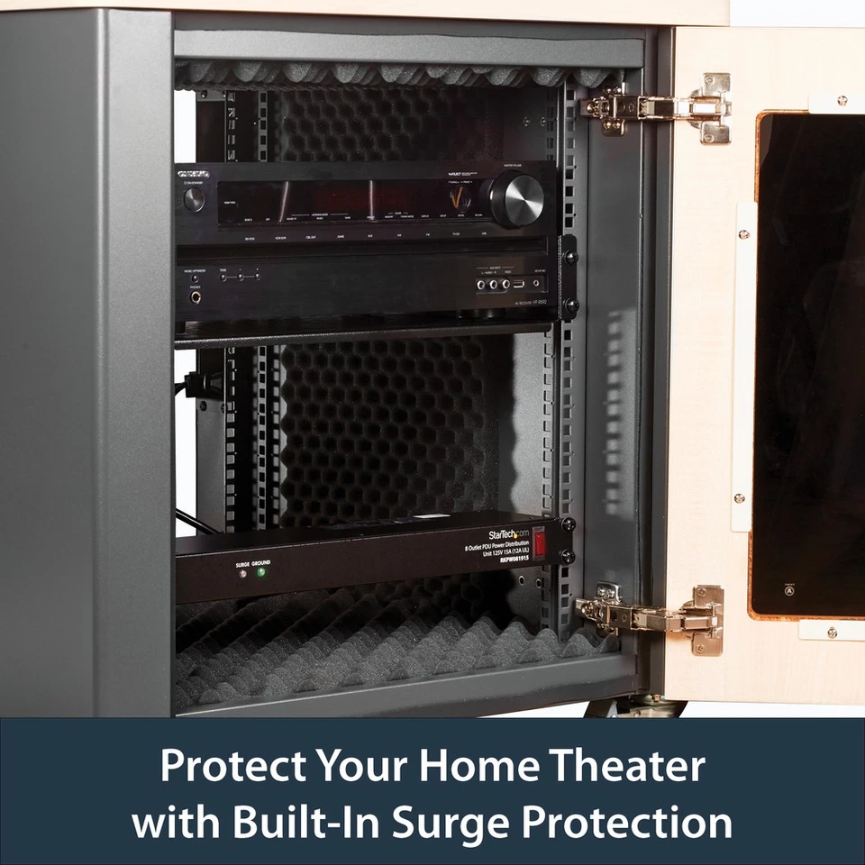 StarTech RKPW081915 StarTech 19in 1U 8 Outlet PDU Power Distribution Unit - Image 3 of 4