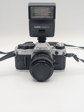 Canon AE-1 Program 35mm SLR Film Camera FD 50mm 1.4 Lens Speedlite 188A Flash