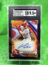 Aidan Miller /25 AU Orange X-Fractor  - 2024 Bowman's Best  #B24-AM  SGC 9.5