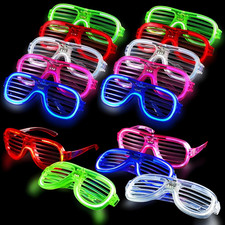 Oceanwings LED Glasses for Kids Adults Glow in the Dark Party Favor Supplies Bul