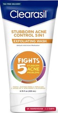 Clearasil Stubborn Acne Control 5in1 Exfoliating Wash, Maximum Strenght with 2 