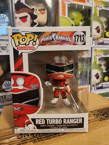 Funko Pop! Power Rangers Red Turbo Ranger #1713 With Protector