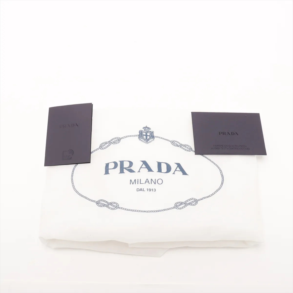 Prada Saffiano Leather 2 Way Handbag Gray 1BA228  thumbnail 13