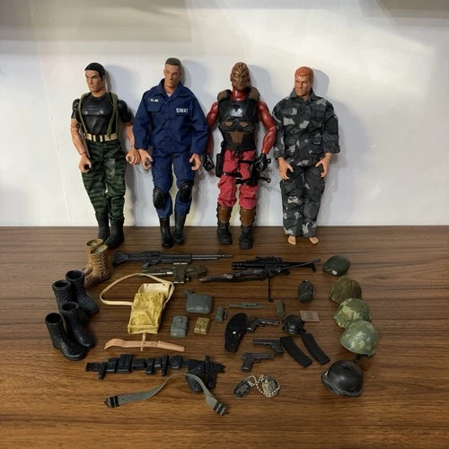 GI Joe 12" Action Figure Lot w/ Weapons Accessories SWAT Cobra