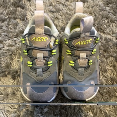 Nike Air Max 270 React Girl's Sneakers Shoes Pink Gray Lime Size 6C