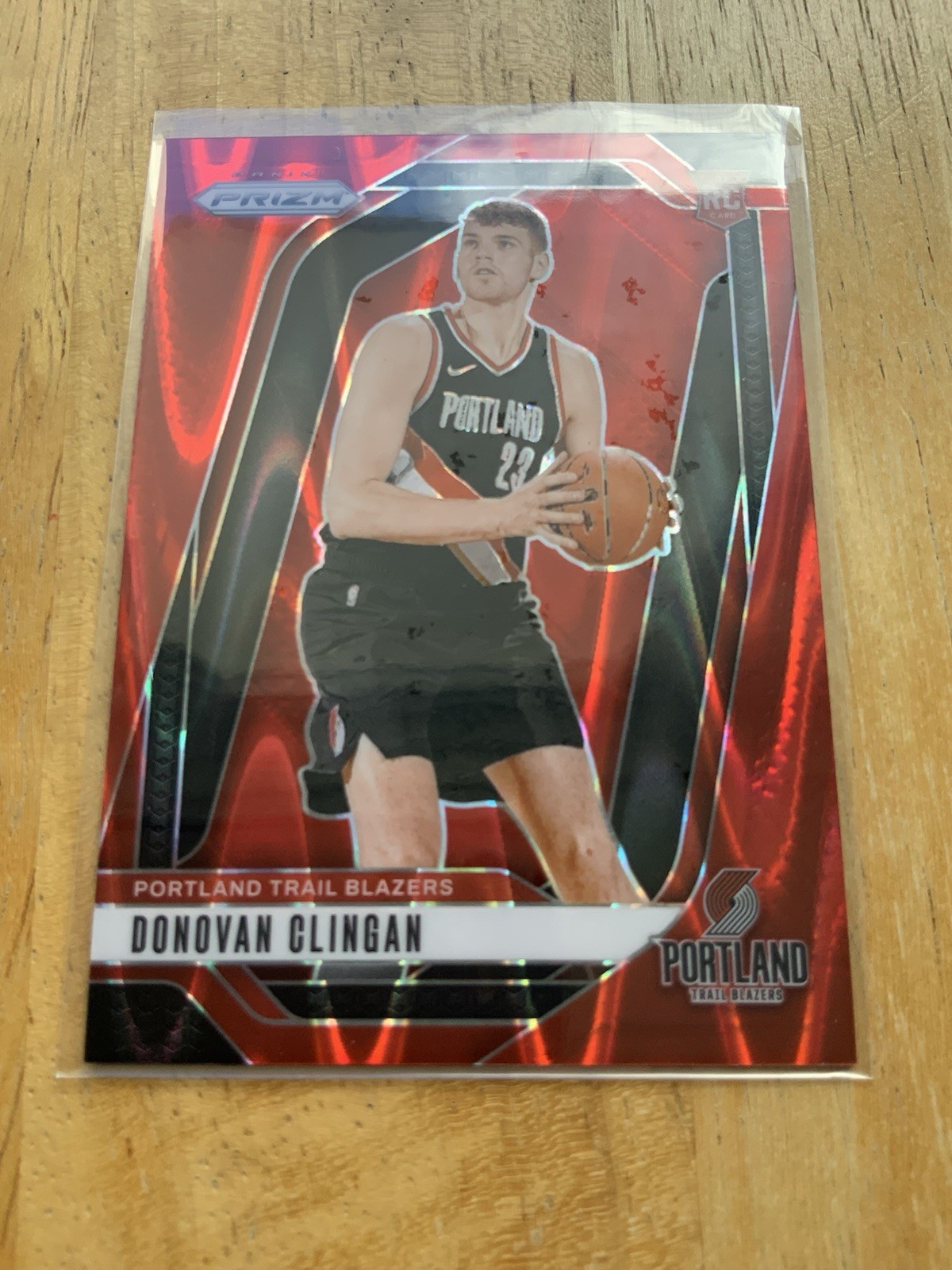 Donovan Clingan 2024 Panini Prizm #221 Rookie Red Seismic Prizm /299 (RC)