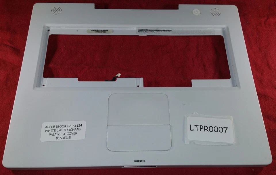 LTPR0007 - Apple iBook G4 A1134 14" Palmrest & Touchpad Speakers 815-8315 - Image 3 of 4