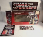 Vintage G1 Transformers Autobot Cars - Prowl Packaging , original sticker sheet.