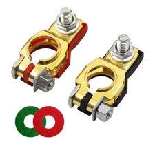 Battery Terminal Connector Top Post Battery Cable Terminal Clamp Set Positive...