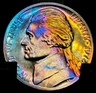 1972 S Proof Monster Rainbow Toned Jefferson Nickel #95