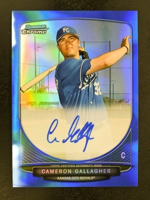2013 Bowman Chrome #BCA-CG Cameron Gallagher /150 AUTO Prospects Blue Refractor