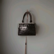 Marks Spencer Vintage Leder Handtasche, rechteckig schwarz klassisch Büro, edel