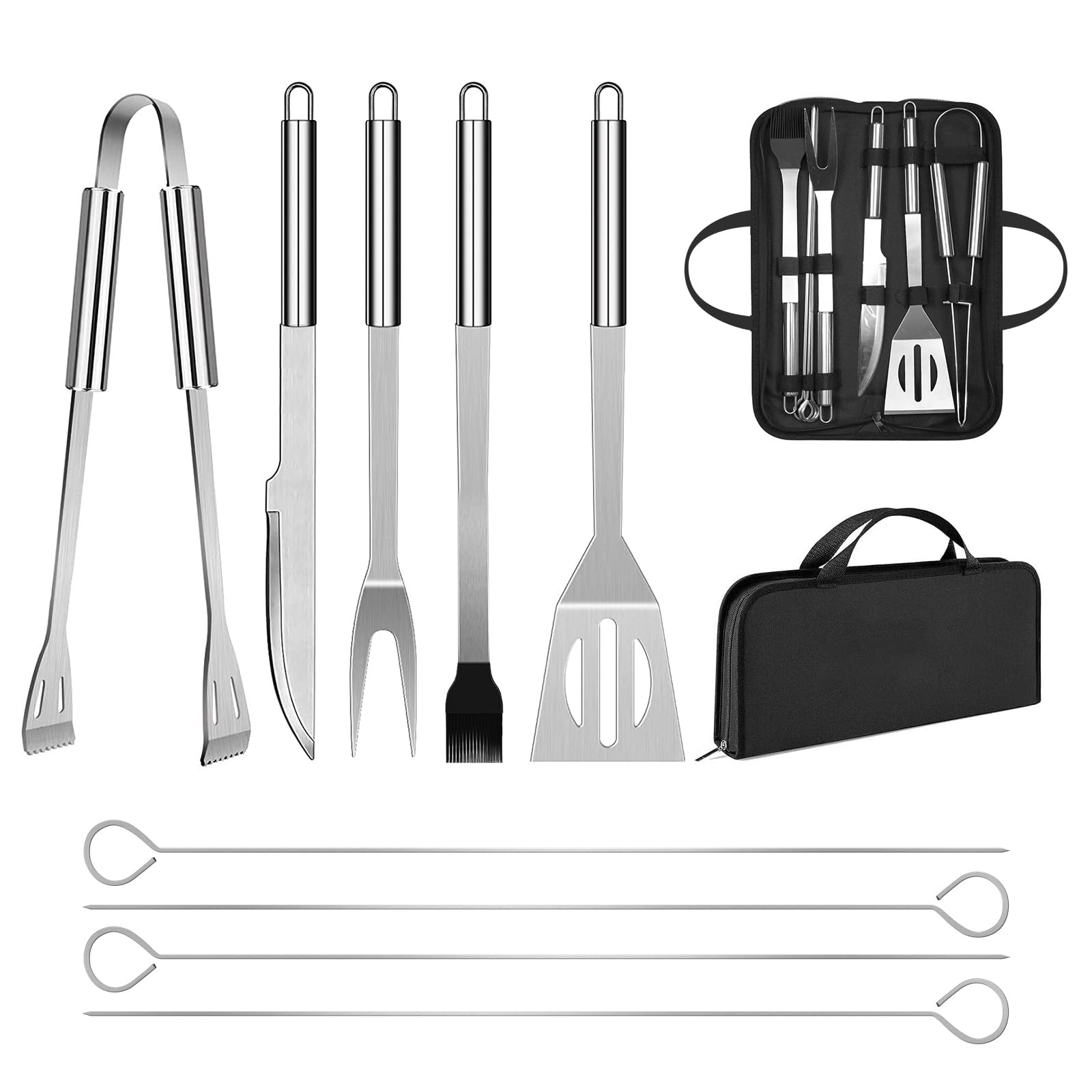 Foto 22 van BBQ Gebruiksvoorwerp Set Rvs Professionele Barbecue Accessoires Grill Tool Met