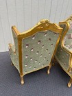 67516 Pair of Vintage French Provincial Gold Gilt Wingback Chairs — photo 5